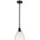 Bristol Glass 8" LED Mini Pendant - Matte Black - Seedy Shade