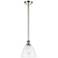 Bristol Glass 8" LED Mini Pendant - Polished Nickel - Clear Shade