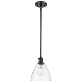 Bristol Glass 8" Mini Pendant - Oil Rubbed Bronze - Clear Shade Bristol Glass 8" Mini Pendant - Oil Rubbed Bronze - Clear Shade