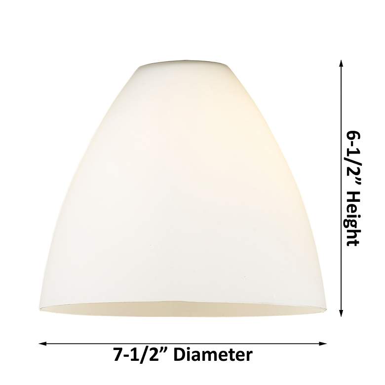 Image 4 Bristol Glass 8" Semi-Flush Mount - Brushed Brass - Matte White Shade more views