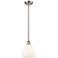Bristol Glass 8" Mini Pendant - Brushed Satin Nickel - Matte White Shade