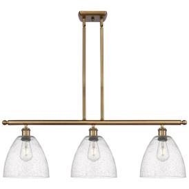 Bristol Glass 9" 3 Light 36" Island Light - Brushed Brass  - Seed Bristol Glass 9" 3 Light 36" Island Light - Brushed Brass  - Seed