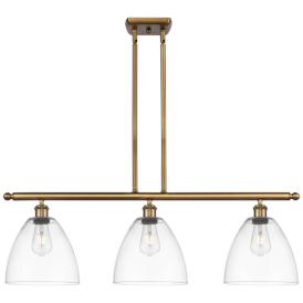 Bristol Glass 9" 3 Light 36" LED Island Light - Brushed Brass  - Bristol Glass 9" 3 Light 36" LED Island Light - Brushed Brass  -