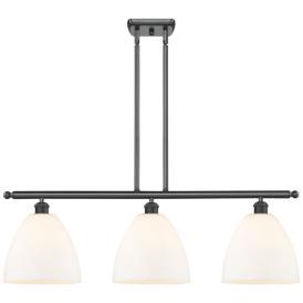 Bristol Glass 9" 3 Light 36" LED Island Light - Matte Black  - Ma Bristol Glass 9" 3 Light 36" LED Island Light - Matte Black  - Ma