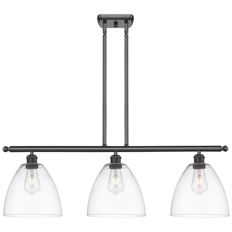 Image 1 Bristol Glass 9" 3 Light 36" LED Island Light - Oil Rubbed Bronze