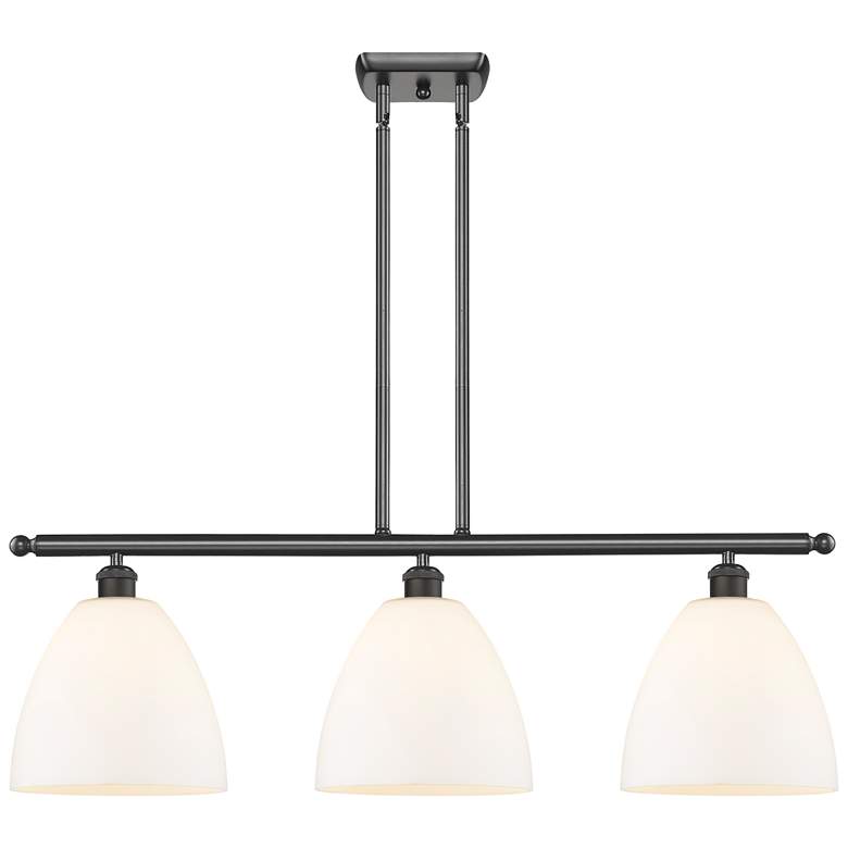 Image 1 Bristol Glass 9" 3 Light 36" LED Island Light - Oil Rubbed Bronze
