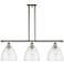 Bristol Glass 9" 3 Light 36" LED Island Light - Polished Nickel