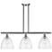 Bristol Glass 9" 3 Light 36" LED Island Light - Satin Nickel - S