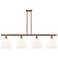 Bristol Glass 9" 4 Light 48" Island Light - Antique Copper - Mat