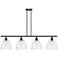 Bristol Glass 9" 4 Light 48" Island Light - Matte Black  - Seedy