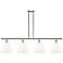 Bristol Glass 9" 4 Light 48" Island Light - Polished Nickel - Ma