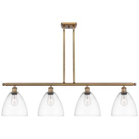Bristol Glass 9" 4 Light 48" LED Island Light - Brushed Brass  - Bristol Glass 9" 4 Light 48" LED Island Light - Brushed Brass  -