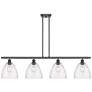 Bristol Glass 9" 4 Light 48" LED Island Light - Matte Black  - Se