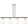 Bristol Glass 9" 4 Light 48" LED Island Light - Polished Chrome