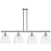 Bristol Glass 9" 4 Light 48" LED Island Light - Polished Nickel