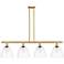 Bristol Glass 9" 4 Light 48" LED Island Light - Satin Gold  - Cle
