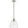 Bristol Glass 9" LED Mini Pendant - Polished Nickel - Seedy Shade