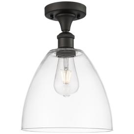 Bristol Glass  9" LED Semi-Flush Mount - Oil Rubbed Bronze - Clear Sha Bristol Glass  9" LED Semi-Flush Mount - Oil Rubbed Bronze - Clear Sha