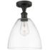 Bristol Glass  9" LED Semi-Flush Mount - Oil Rubbed Bronze - Clear Sha