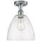 Bristol Glass  9" LED Semi-Flush Mount - Polished Chrome - Seedy Shade