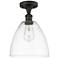 Bristol Glass 9" Semi-Flush Mount - Oil Rubbed Bronze - Clear Shade