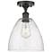 Bristol Glass 9" Semi-Flush Mount - Oil Rubbed Bronze - Seedy Shade