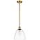 Bristol Glass 9" Mini Pendant - Satin Gold - Clear Shade