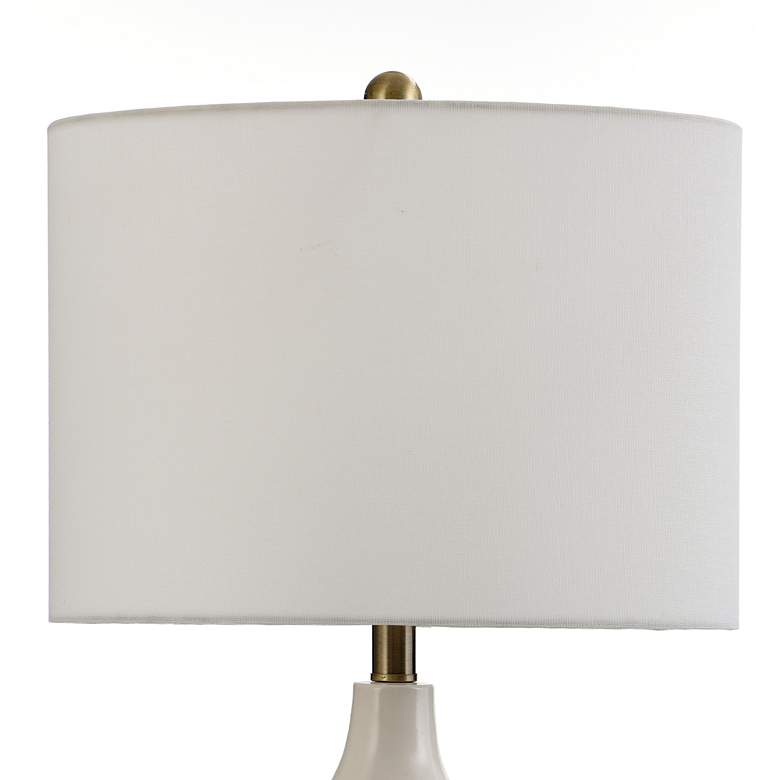 Image 3 Bristol Ivory Dimpled Molded Vase Table Lamp more views