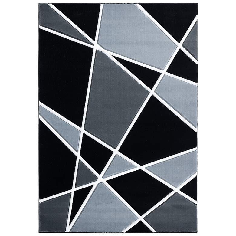 Image 2 Bristol Kanza 10872 5'3"x7'6" Smoke Gray Black Area Rug