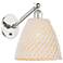 Bristol Natural 11" High Polished Nickel Adjustable Sconce w/ Natural Shade