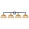 Bristol Natural II 12" High 4-Light Chrome Vanity Light w/ Natural Shade