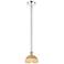 Bristol Natural II 7.5" Wide Polished Chrome Mini Pendant w/ Natural Shade