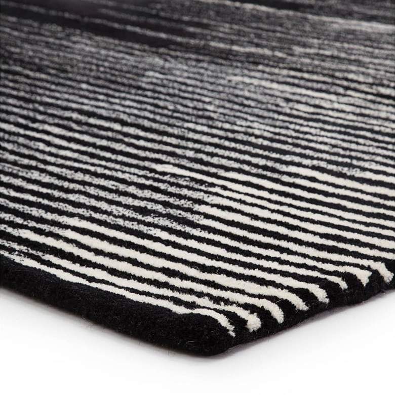Image 2 Bristol Tabo BRI21 5'x8' Black and Cream Striped Area Rug more views