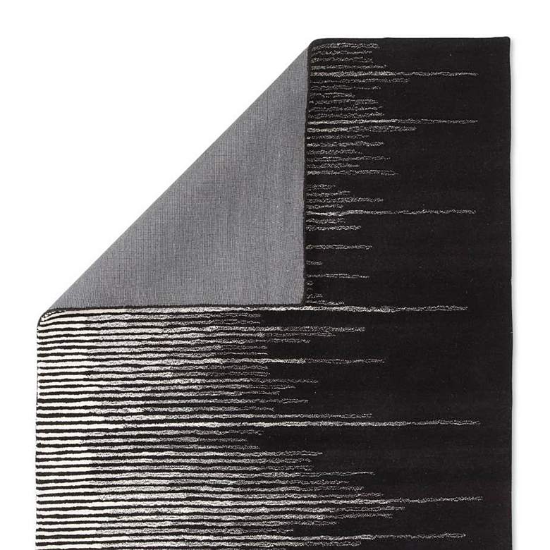 Image 3 Bristol Tabo BRI21 5'x8' Black and Cream Striped Area Rug more views