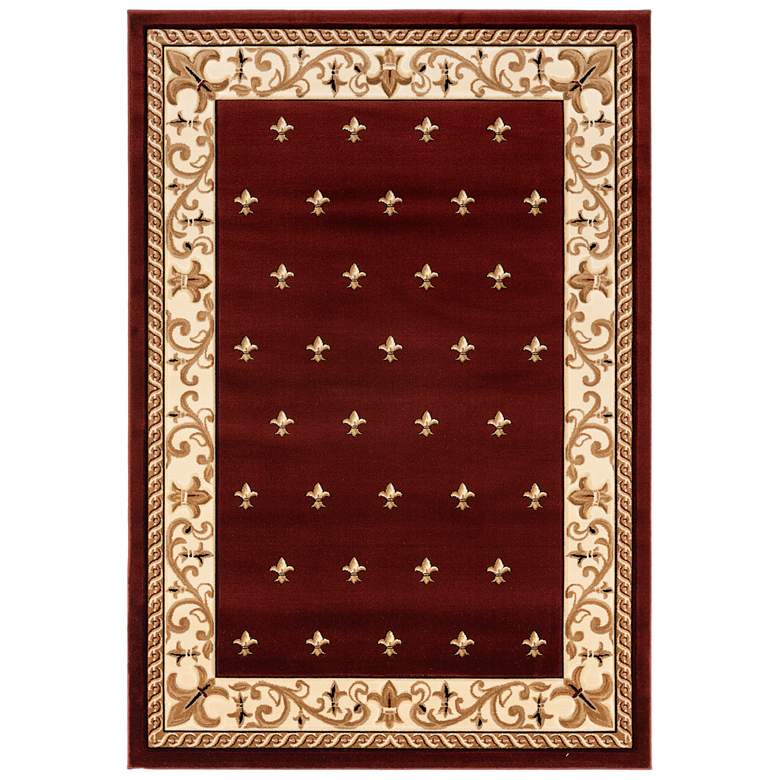 Image 1 Bristol Wington 11634 5'3"x7'6" Burgundy Area Rug