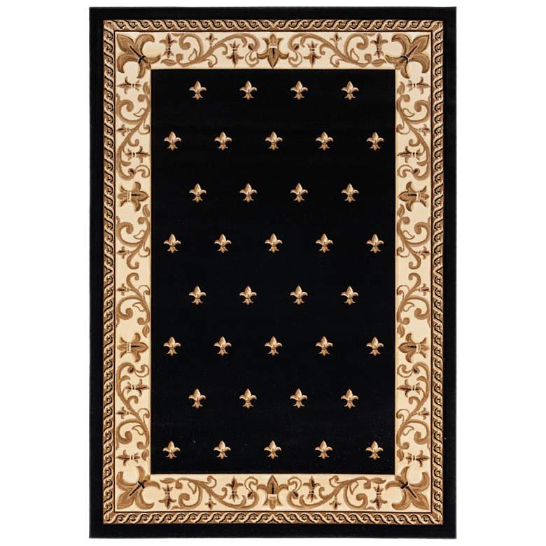 Image 2 Bristol Wington 11670 5'3"x7'6" Black Rectangular Area Ru