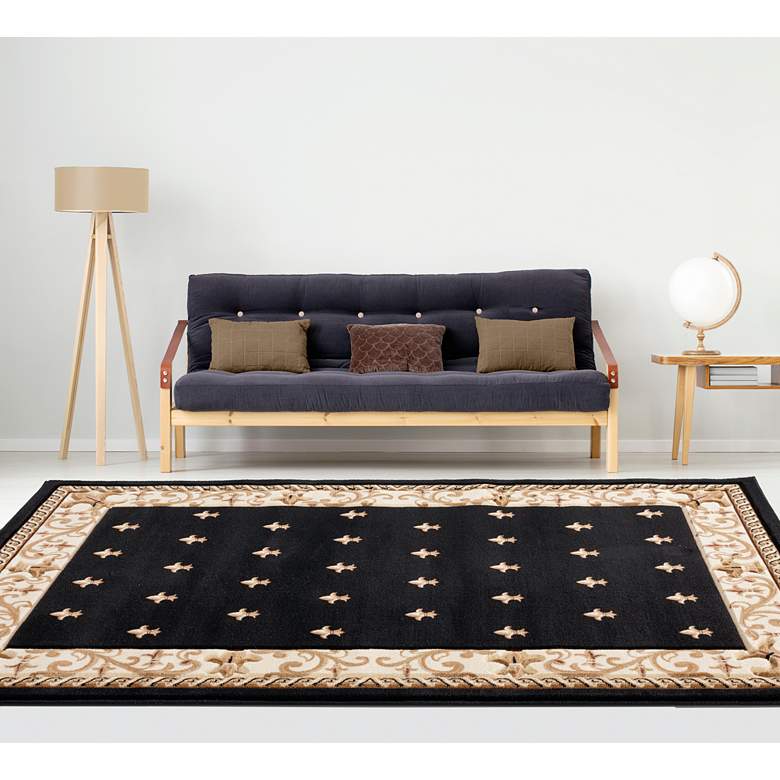 Image 1 Bristol Wington 11670 5'3"x7'6" Black Rectangular Area Ru