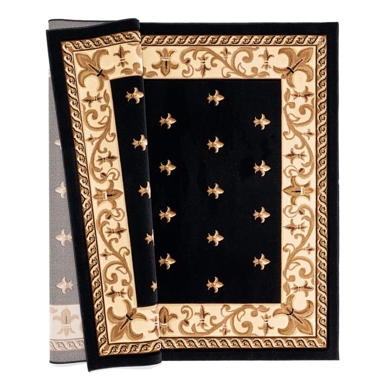 Image 4 Bristol Wington 11670 5'3"x7'6" Black Rectangular Area Ru more views