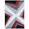 Bristol Zine Red Gray Rectangular Area Rug