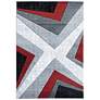 2_Bristol Zine 10030 5'3"x7'6" Red Gray Rectangular Area Ru