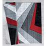 5_Bristol Zine 10030 5'3"x7'6" Red Gray Rectangular Area Ru more views