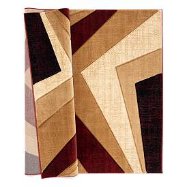 Image5 of Bristol Zine 10034 1'10"x2'8" Burgundy Brown Area Rug more views