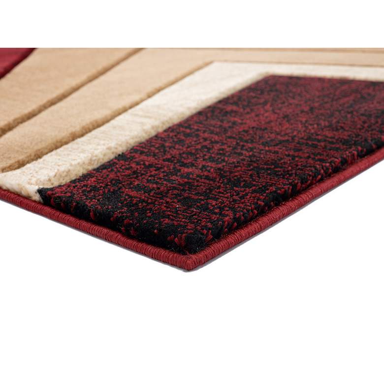 Image 3 Bristol Zine 10034 5'3"x7'6" Burgundy Brown Area Rug more views