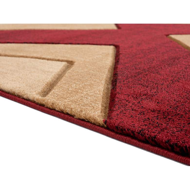Image 4 Bristol Zine 10034 5'3"x7'6" Burgundy Brown Area Rug more views