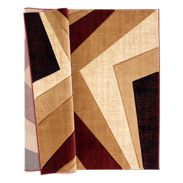 Image 5 Bristol Zine 10034 5'3"x7'6" Burgundy Brown Area Rug more views