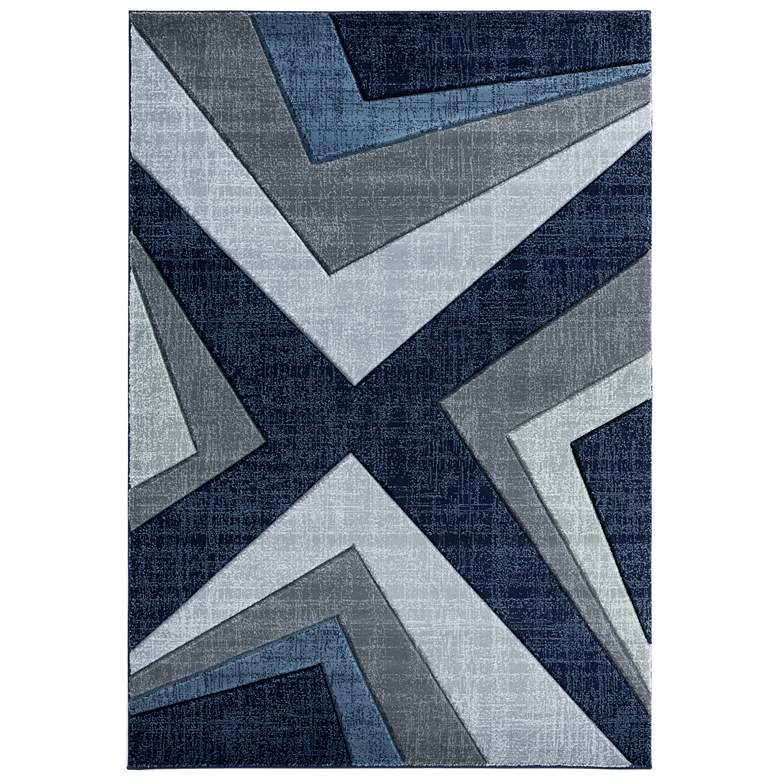Image 2 Bristol Zine 10064 5'3"x7'6" Navy Blue Rectangular Area R