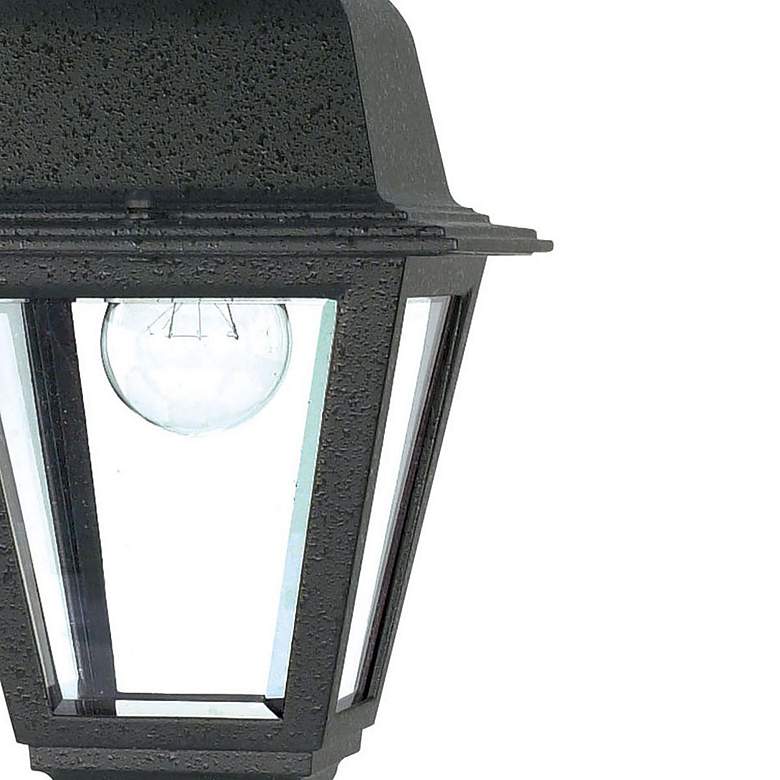 Image 4 Briton 1 Light 10" Hanging Lantern with Clear Glass - Textured Black more views