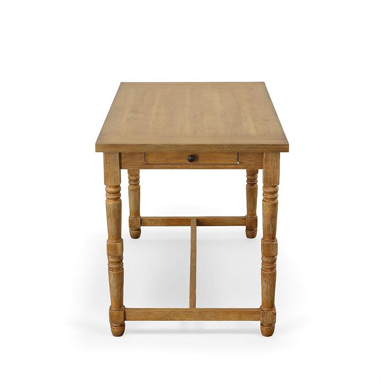 Image 3 Brittany 54" Wide Vintage Honey 2-Drawer Bar Table more views