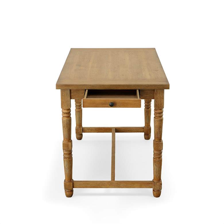 Image 6 Brittany 54" Wide Vintage Honey 2-Drawer Bar Table more views