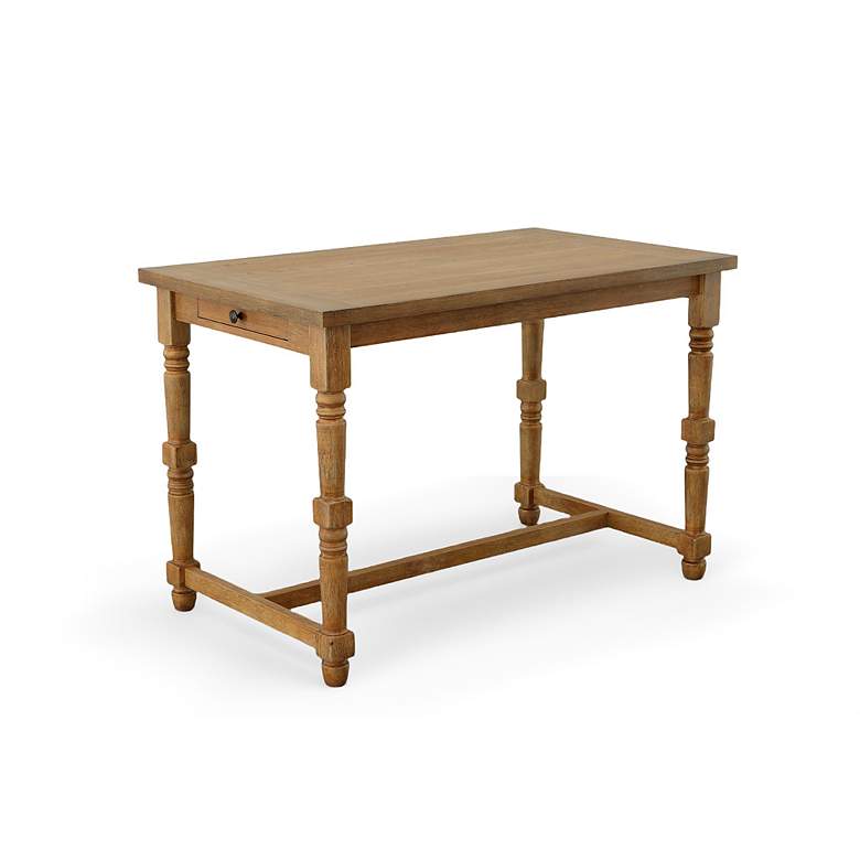 Image 7 Brittany 54" Wide Vintage Honey 2-Drawer Bar Table more views